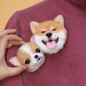 Dog Felt Brooch